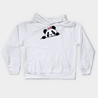 Sneaky japanese panda so cute Kids Hoodie